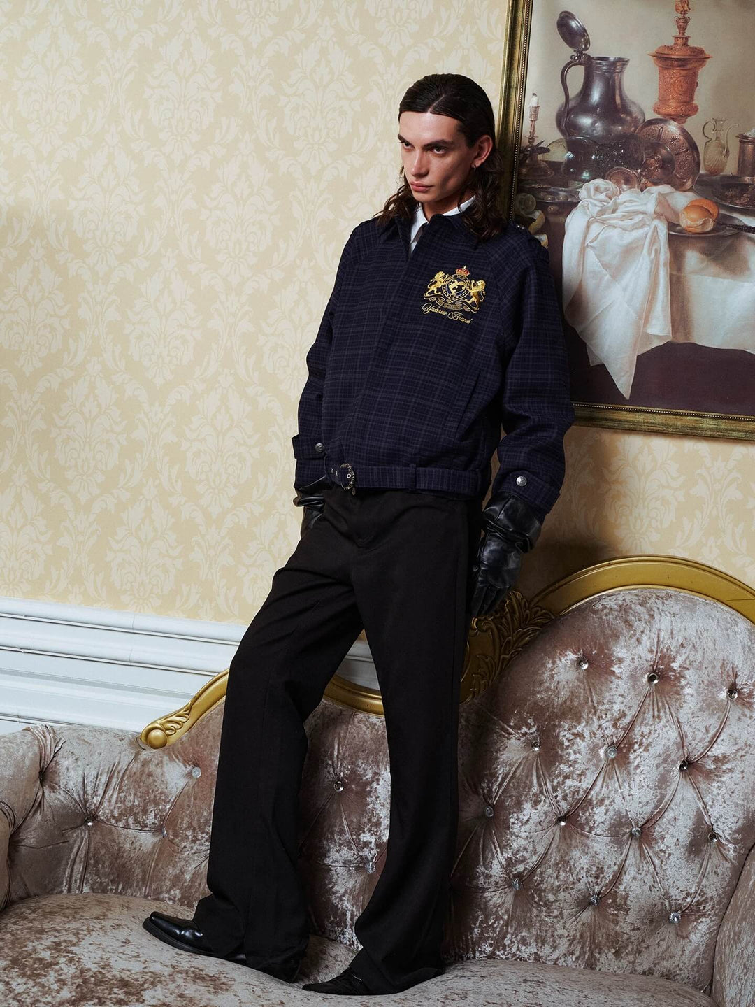 YADcrew Waist Belt Plaid Epaulet Jacket | Face 3 Face