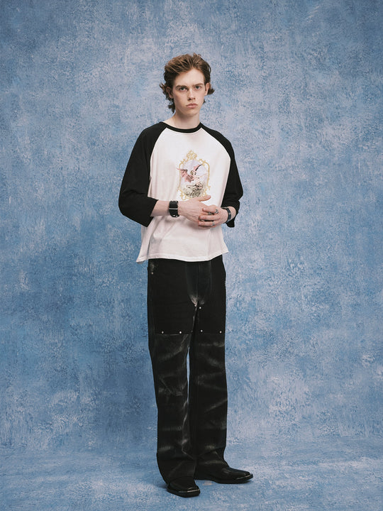 SOD Co. Wave Washed Patched Denim Jeans | Face 3 Face