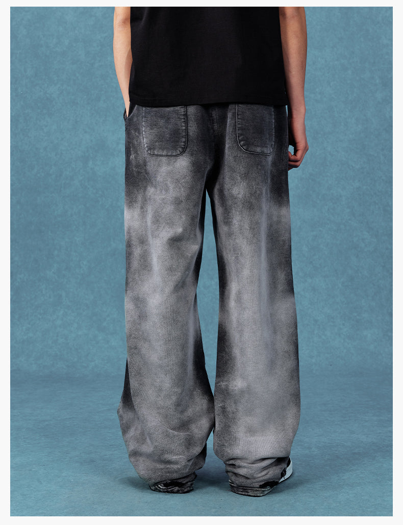 MEDM Washed and Dyed Embroidered Sweatpants | Face 3 Face