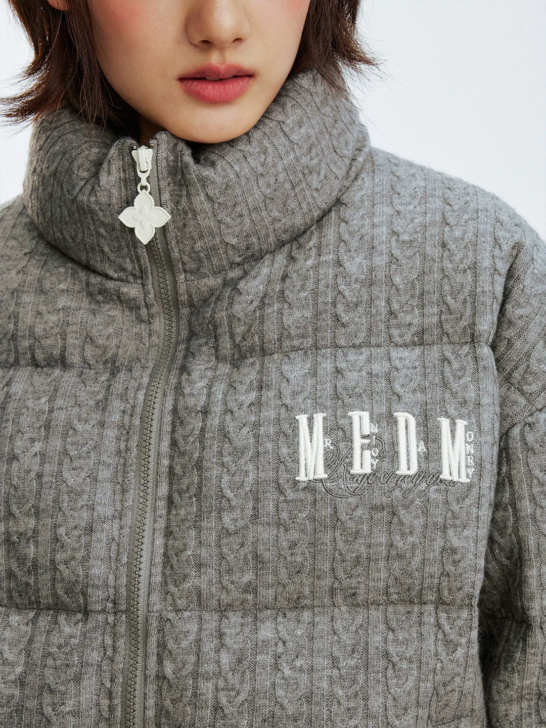 MEDM Cable Knit Down Jacket | Face 3 Face