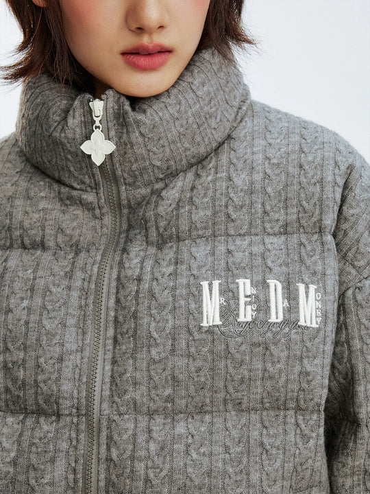 MEDM Cable Knit Down Jacket | Face 3 Face