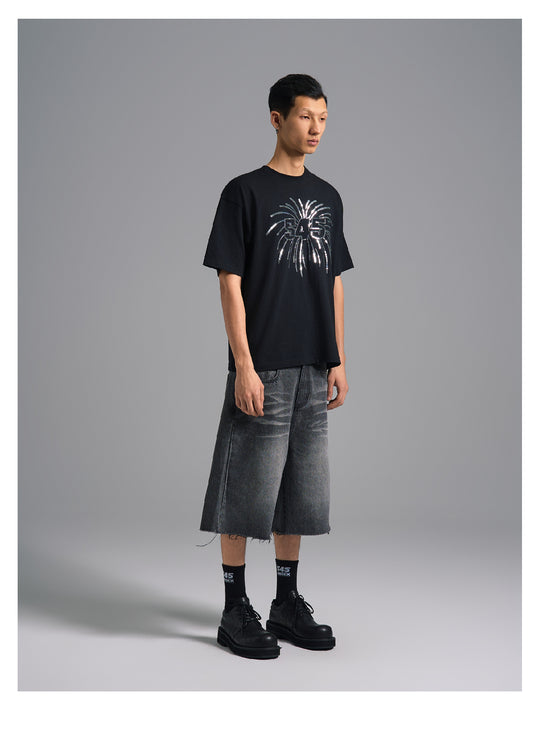 S45 Sequin Fireworks Logo Tee | Face 3 Face