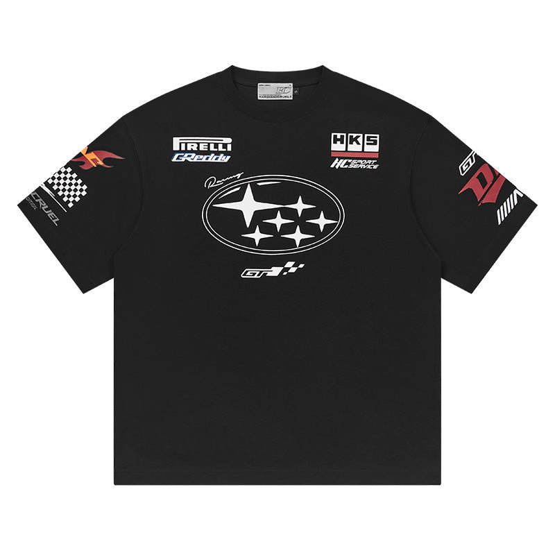 Harsh and Cruel Race Car Printed Tee