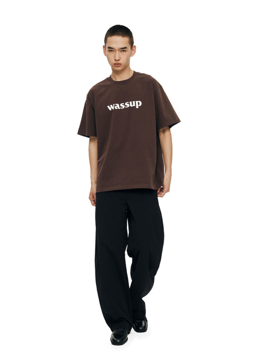 Wassup House Big Logo Print Basic Tee