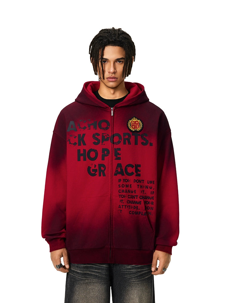 Achock Gradation Zip Up Hoodie | Face 3 Face
