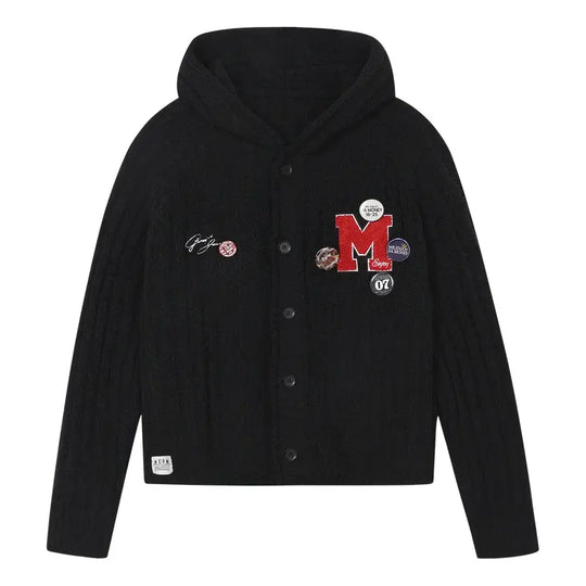 MEDM Stripe Knit Hooded Cardigan | Face 3 Face