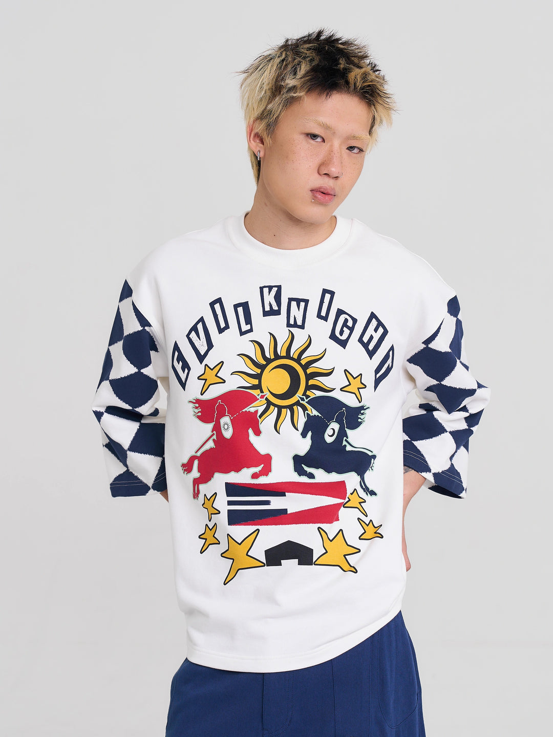 EVILKNIGHT(EK) Knight Graphic 3/4 Sleeve Tee | Face 3 Face