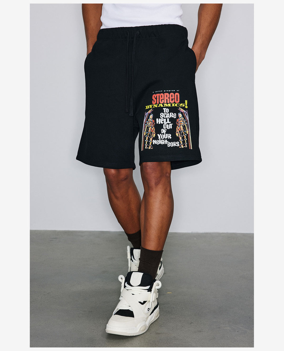 NOVACAM Skull Print Sweat Shorts | Face 3 Face