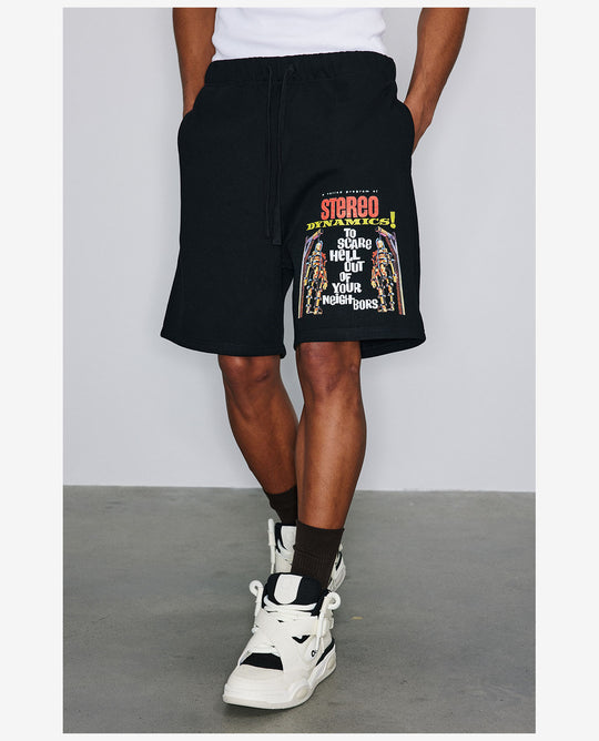 NOVACAM Skull Print Sweat Shorts | Face 3 Face