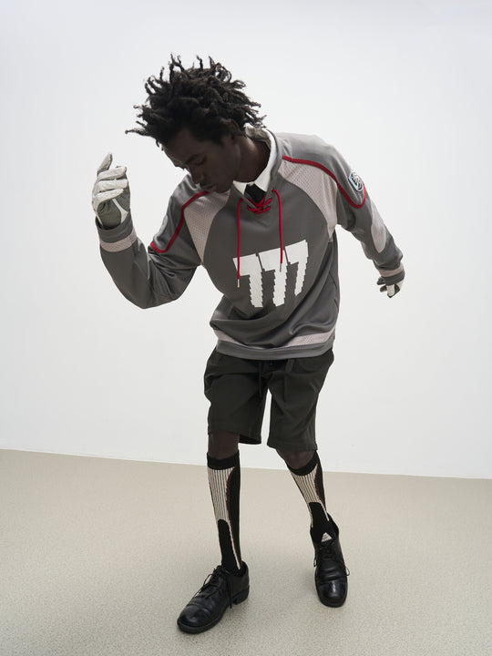 7440 37 1 "777" Drawstring Mesh Patchwork Hockey Jersey | Face 3 Face