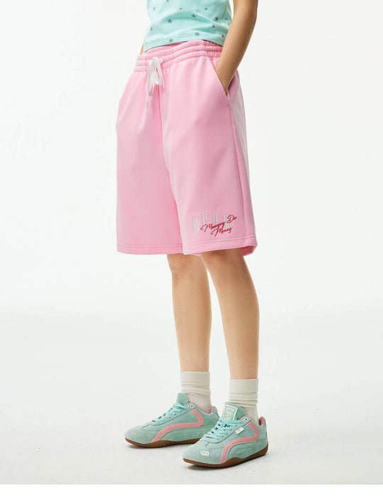 MEDM Colorful Logo Embroidered Sweat Shorts | Face 3 Face