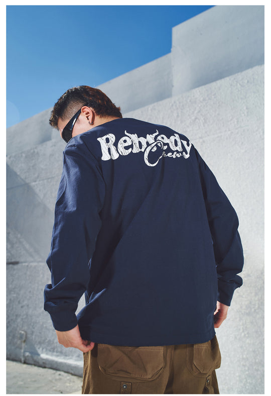 Remedy Cracked Logo Print Long Sleeve Tee | Face 3 Face