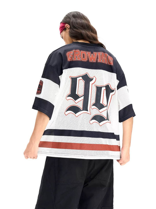 F3F Select Football Print Color Block Mesh Short Sleeve Jersey | Face 3 Face