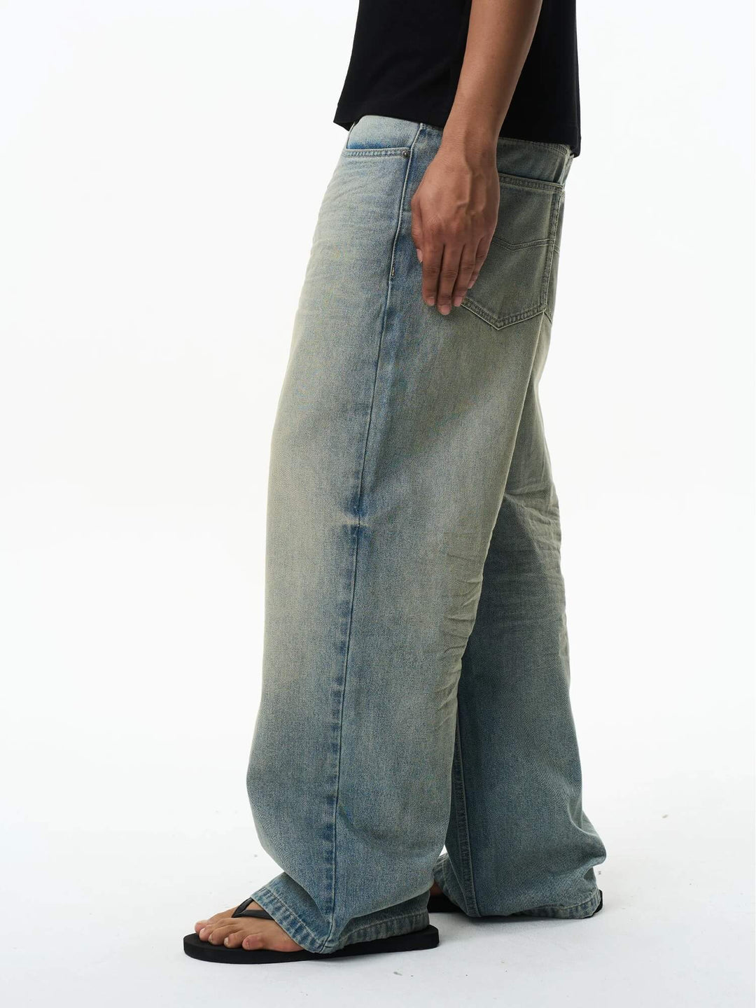 EXITMODE BY BLIND NO PLAN 3D Whisker Washed Baggy Jeans | Face 3 Face