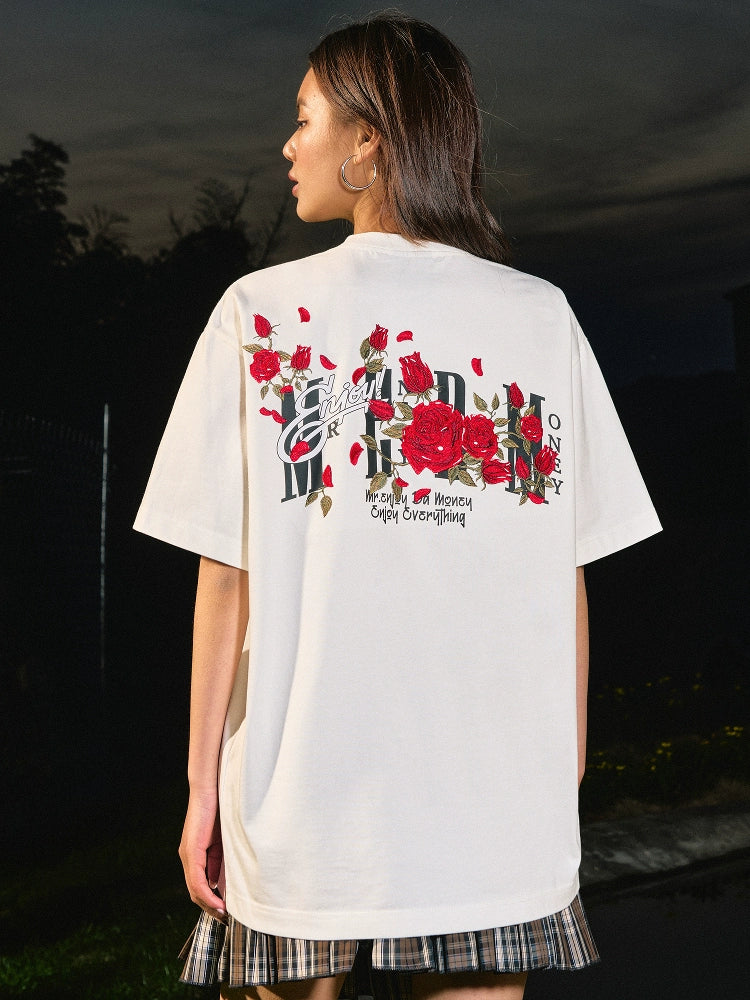 MEDM Orchid Rose Embroidered Tee | Face 3 Face