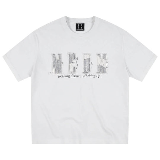 MEDM Distressed Logo Patch Short Sleeve Tee | Face 3 Face