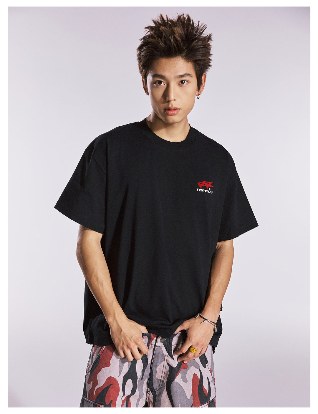 Remedy Flocking Logo Print Tee | Face 3 Face