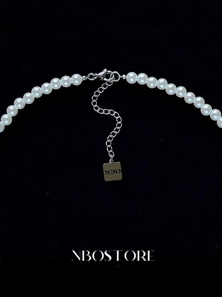 Nbostore Butterfly Heart Zirconia Match Beads Necklace