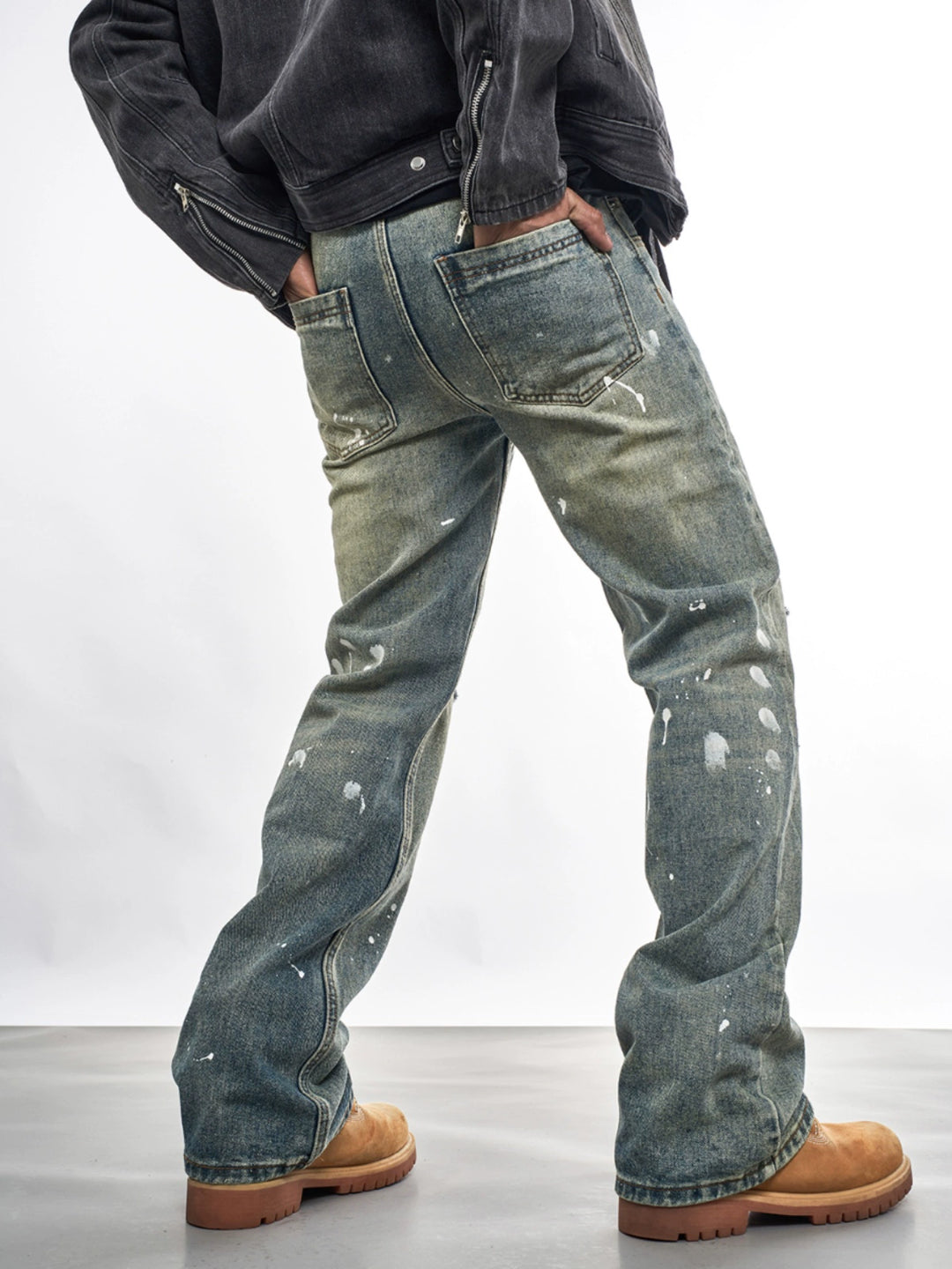 F3F Select Patch Graffiti Washed Gradient Jeans | Face 3 Face
