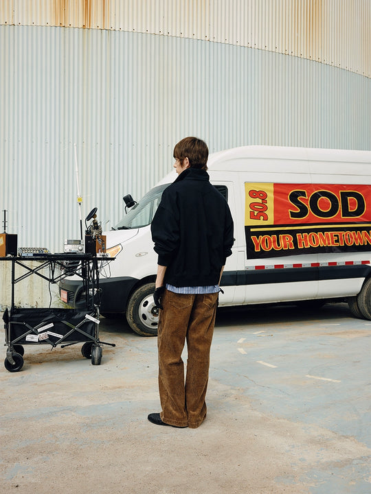 SOD Co. Star Embroidered Half Zip Sweatshirt | Face 3 Face