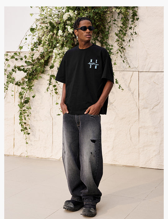 MEDM One Point 3D Fuzzy Embroidered Logo Tee | Face 3 Face