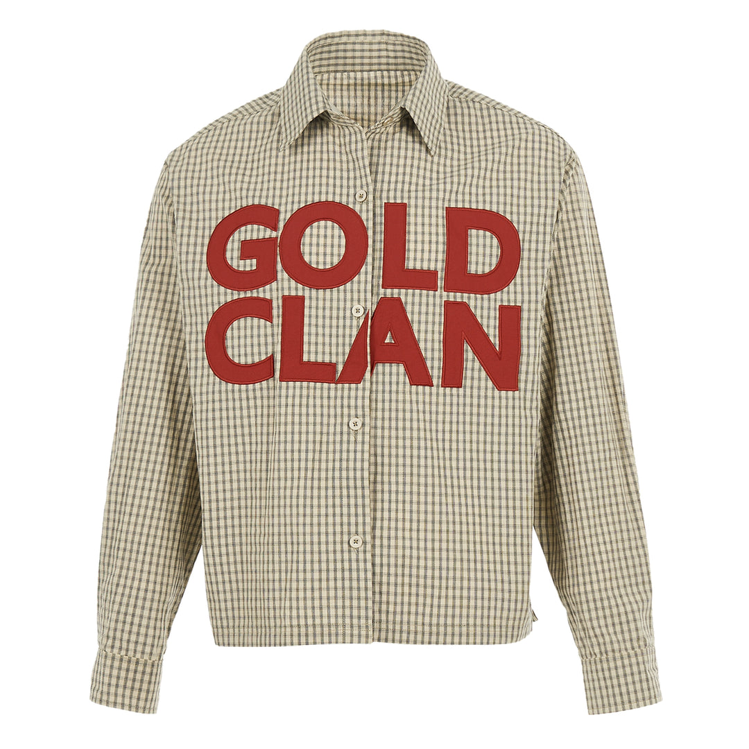 STEEPC Plaid Patch Embroidered Long Sleeve Shirt | Face 3 Face