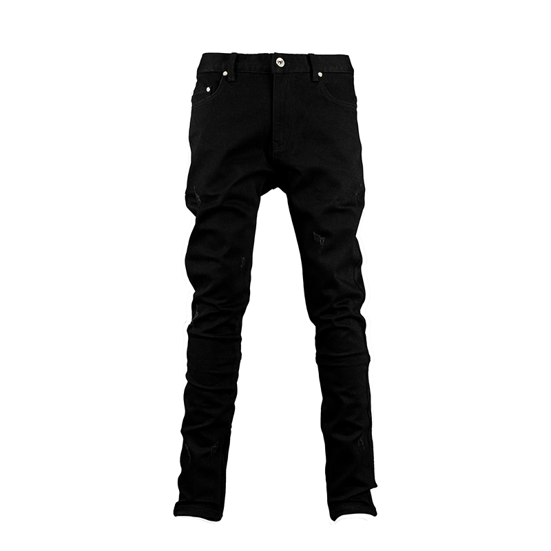 TGFCLUB Leather Patch Washed Slim Fit Jeans | Face 3 Face