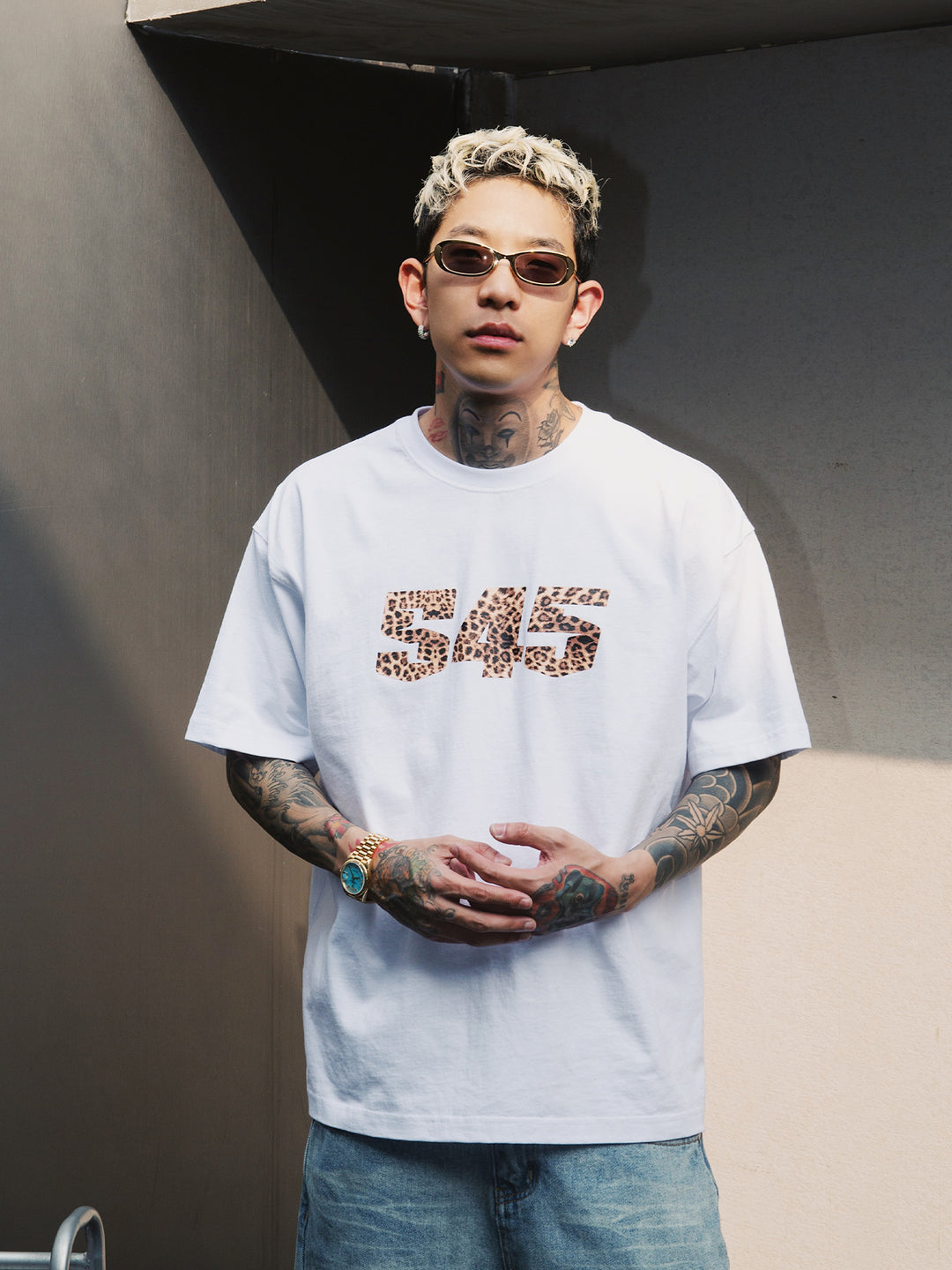 S45 Leopard Logo Print Tee | Face 3 Face