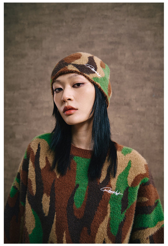 Remedy Flame Camouflage Knit Sweater | Face 3 Face