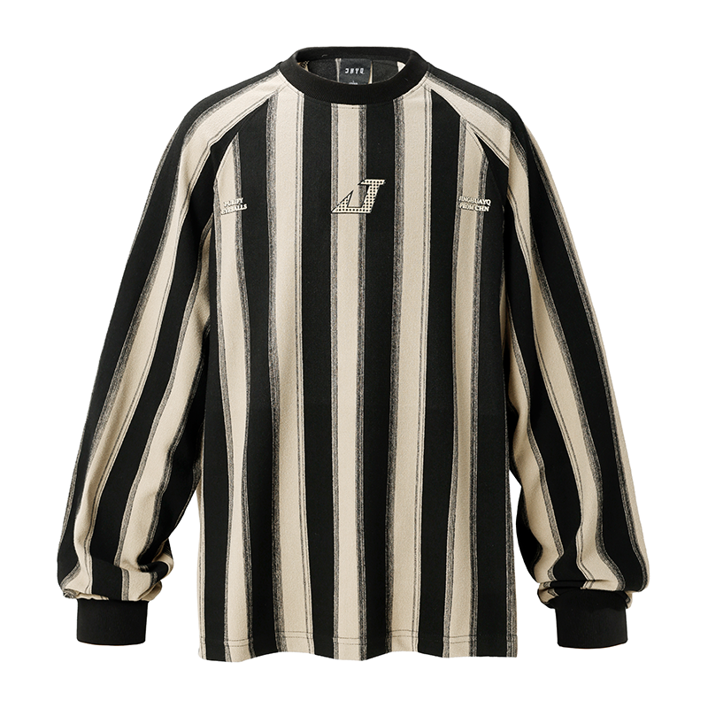 JHYQ Striped Letter Printing Long Sleeved Tee