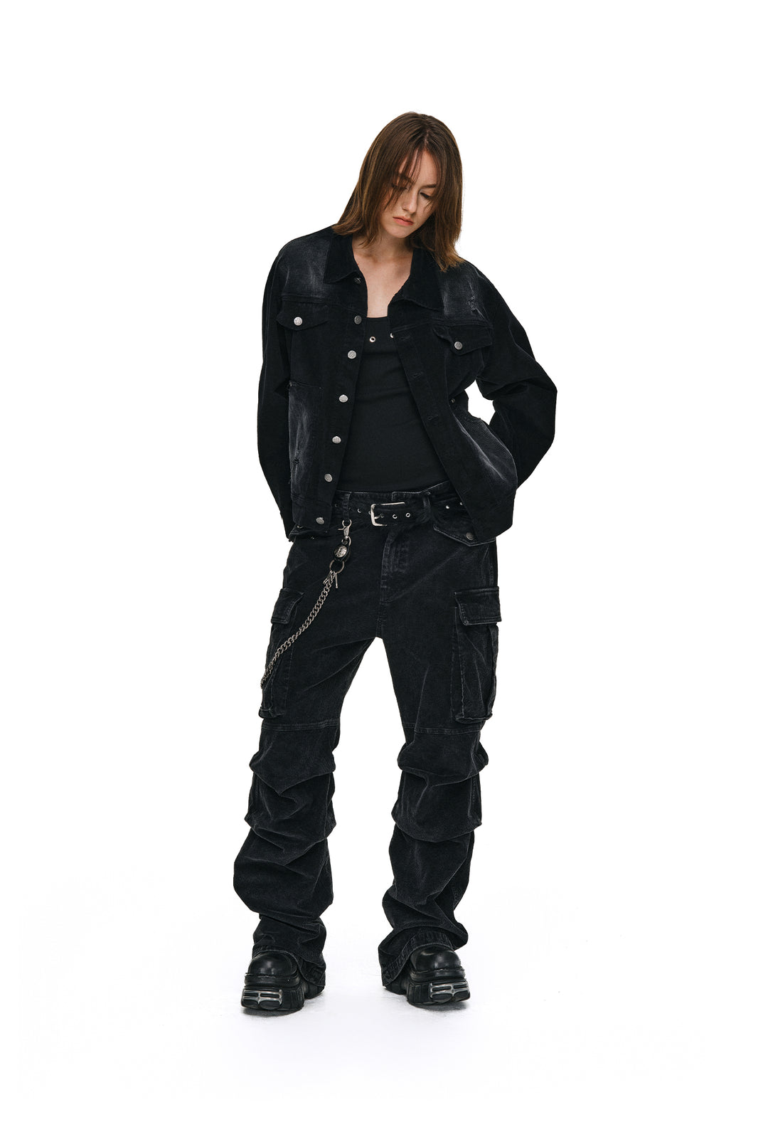 ANTIDOTE Heavy Wash Corduroy Multi Pocket Cargo Pants | Face 3 Face