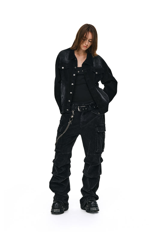 ANTIDOTE Heavy Wash Corduroy Multi Pocket Cargo Pants | Face 3 Face