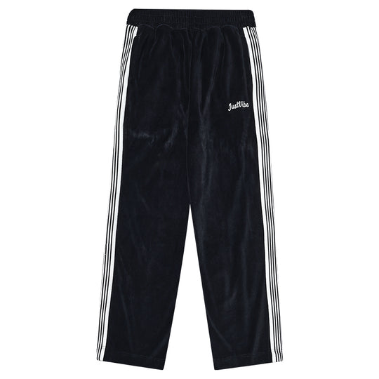 JUST VIBE Velvet Side Stripe Track Pants | Face 3 Face