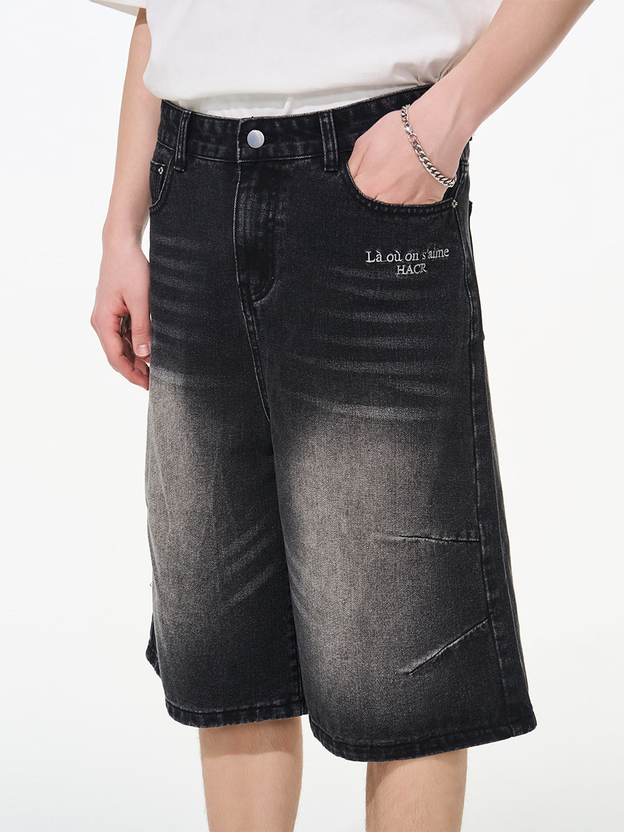 Harsh and Cruel Vintage French Embroidered Cropped Jeans | Face 3 Face
