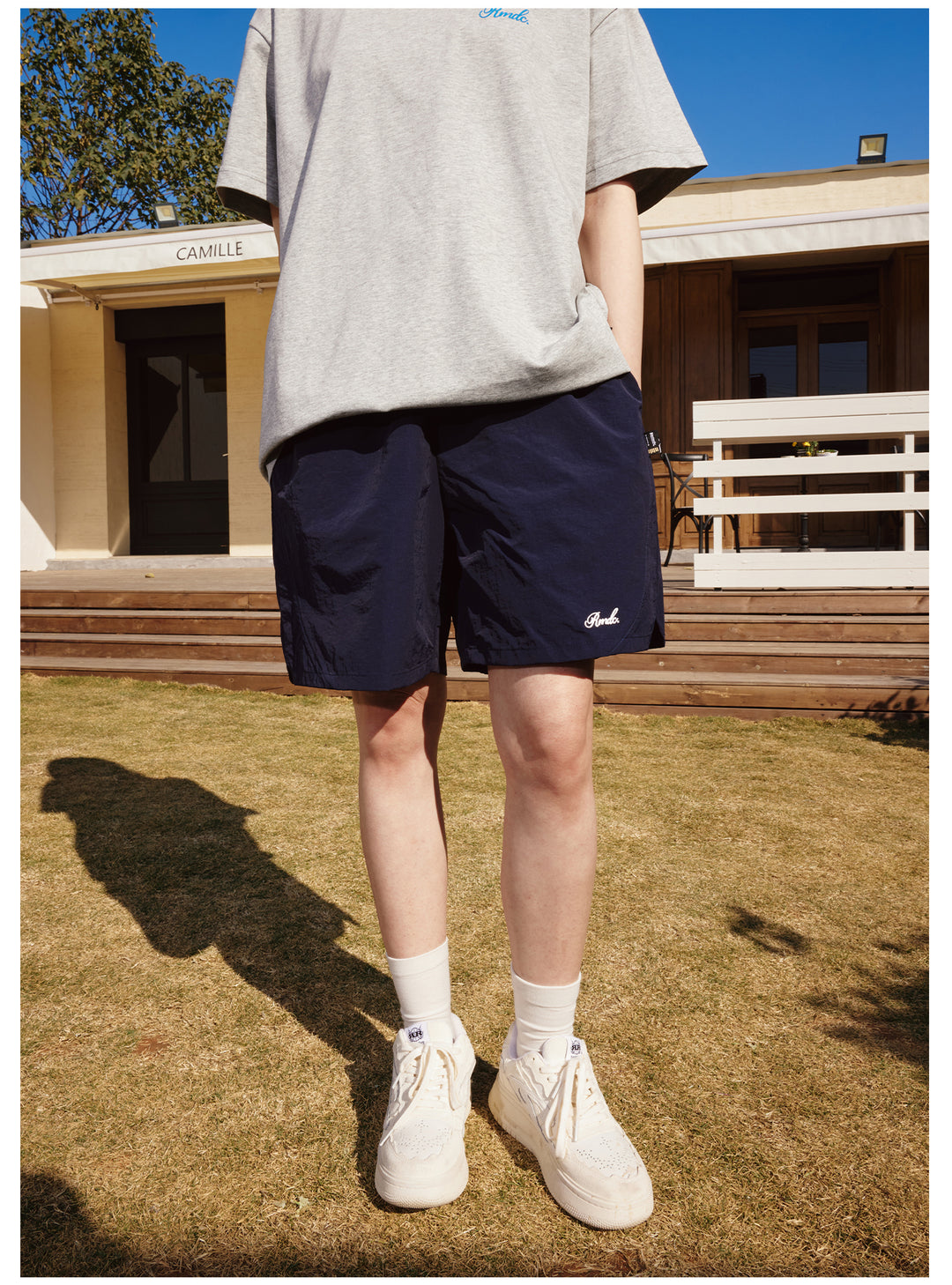 Remedy Embroidered Nylon Sports Shorts | Face 3 Face