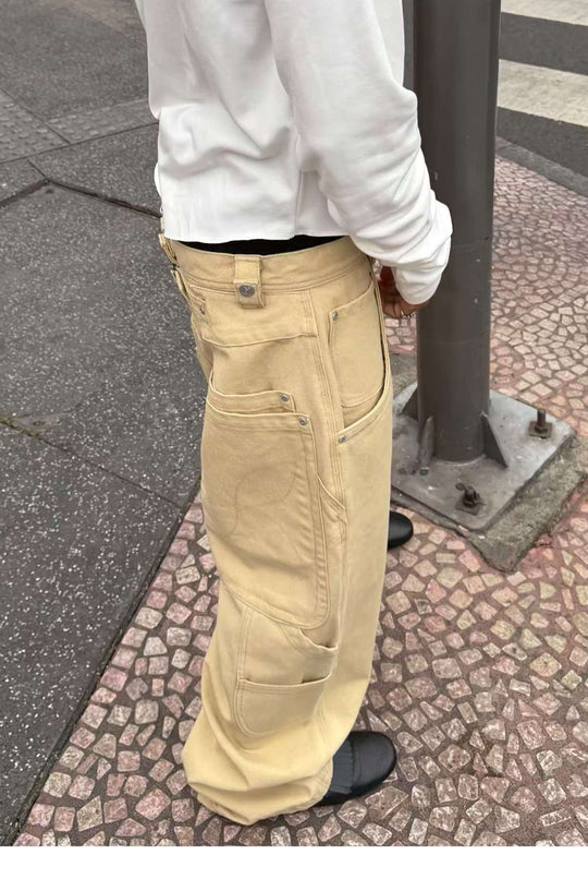STEEPC Multi Layer Pocket Canvas Baggy Work Pants | Face 3 Face