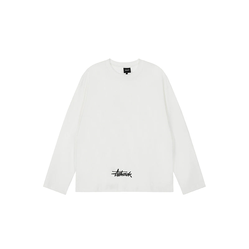 Achock Simple Logo Print Long Sleeve Tee | Face 3 Face