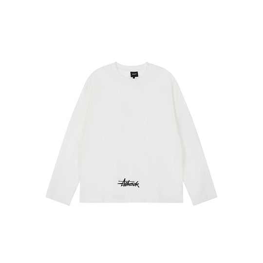 Achock Simple Logo Print Long Sleeve Tee | Face 3 Face