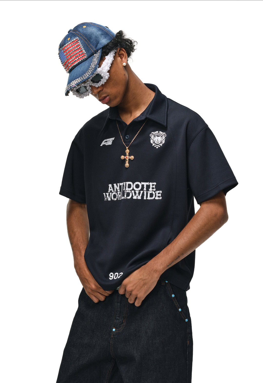 ANTIDOTE Logo & Badge Printed Polo | Face 3 Face