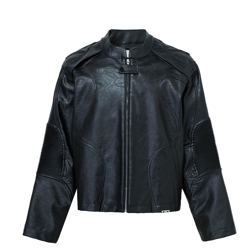 F2CE Deconstructed Leather Rider Jacket | Face 3 Face