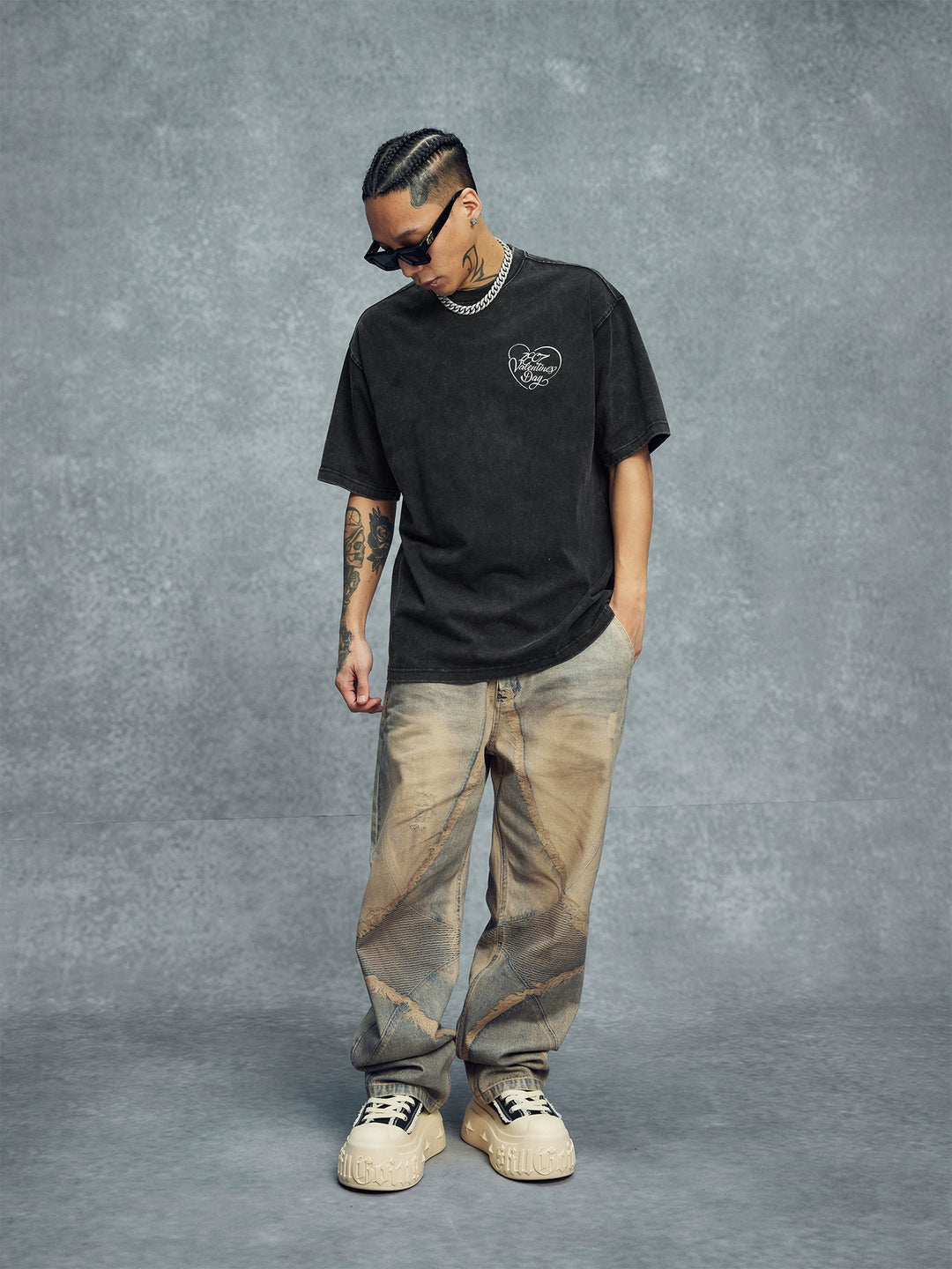 1807 Love Letter Dove Washed Tee | Face 3 Face