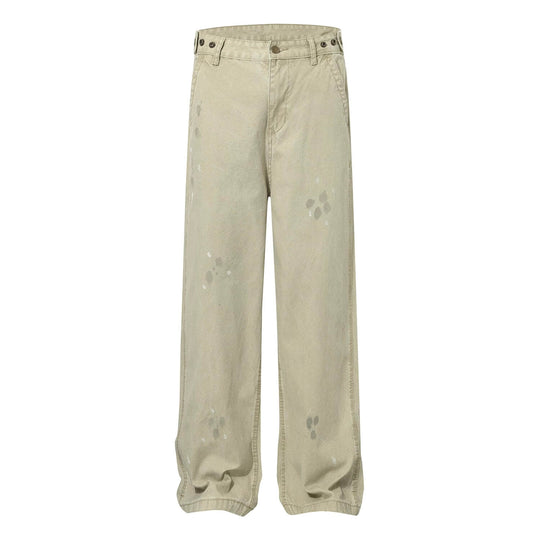 F3F Select Paint Splatter Washed Baggy Work Pants | Face 3 Face