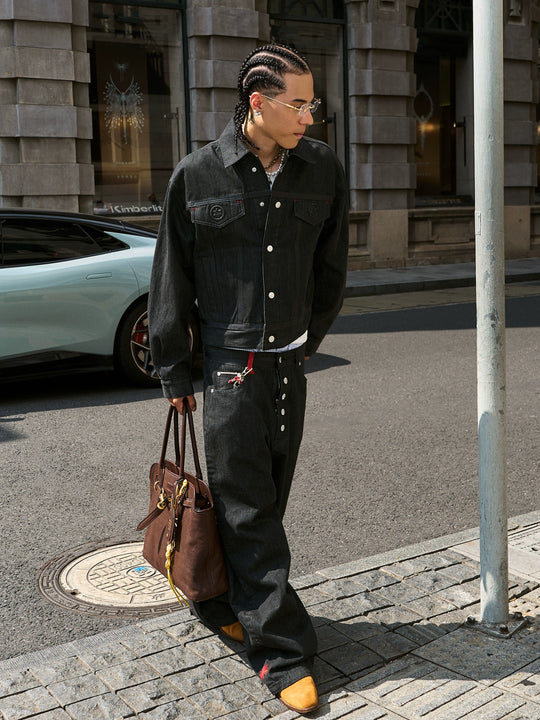 STEEPC Embossed Logo Denim Jacket | Face 3 Face