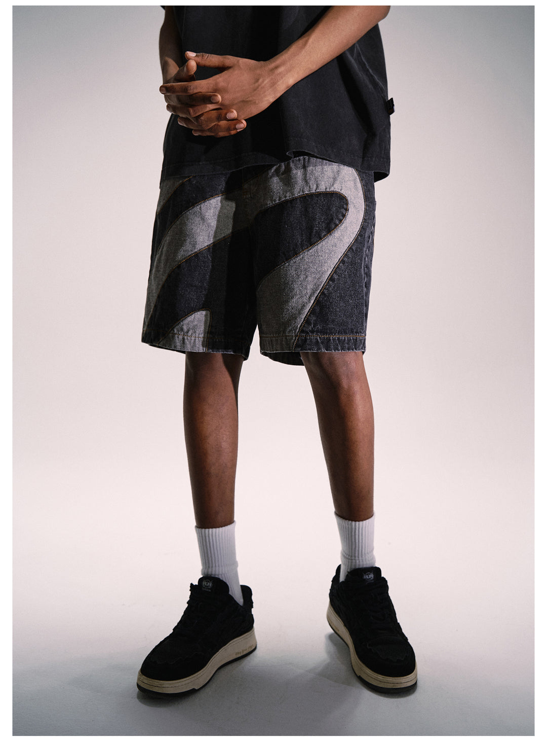 Remedy Wave Graphic Denim Shorts | Face 3 Face