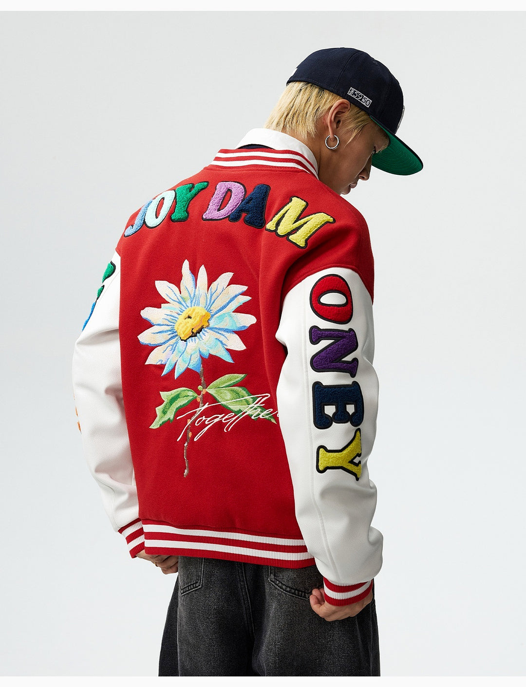 MEDM Daisy Floral Varsity Jacket | Face 3 Face