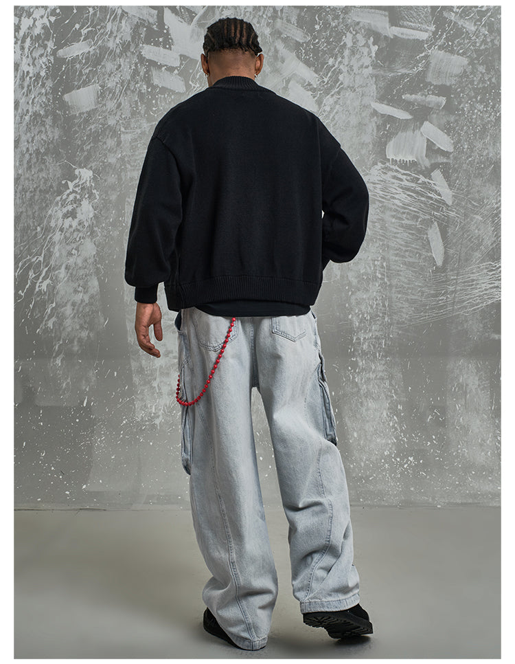 F3F Select 3D Pockets Washed Baggy Paratrooper Work Jeans | Face 3 Face