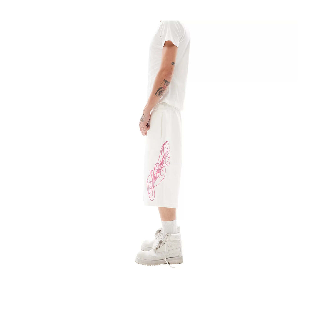 KARMANISTIC 3D Letter Embroidered Baggy Sweat Shorts | Face 3 Face