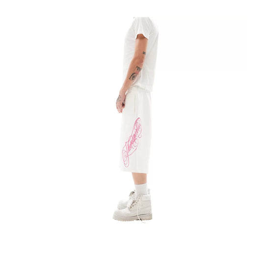 KARMANISTIC 3D Letter Embroidered Baggy Sweat Shorts | Face 3 Face
