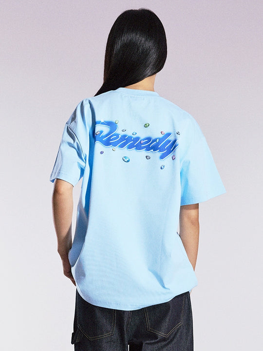 Remedy Diamond Pattern Logo Print Tee | Face 3 Face