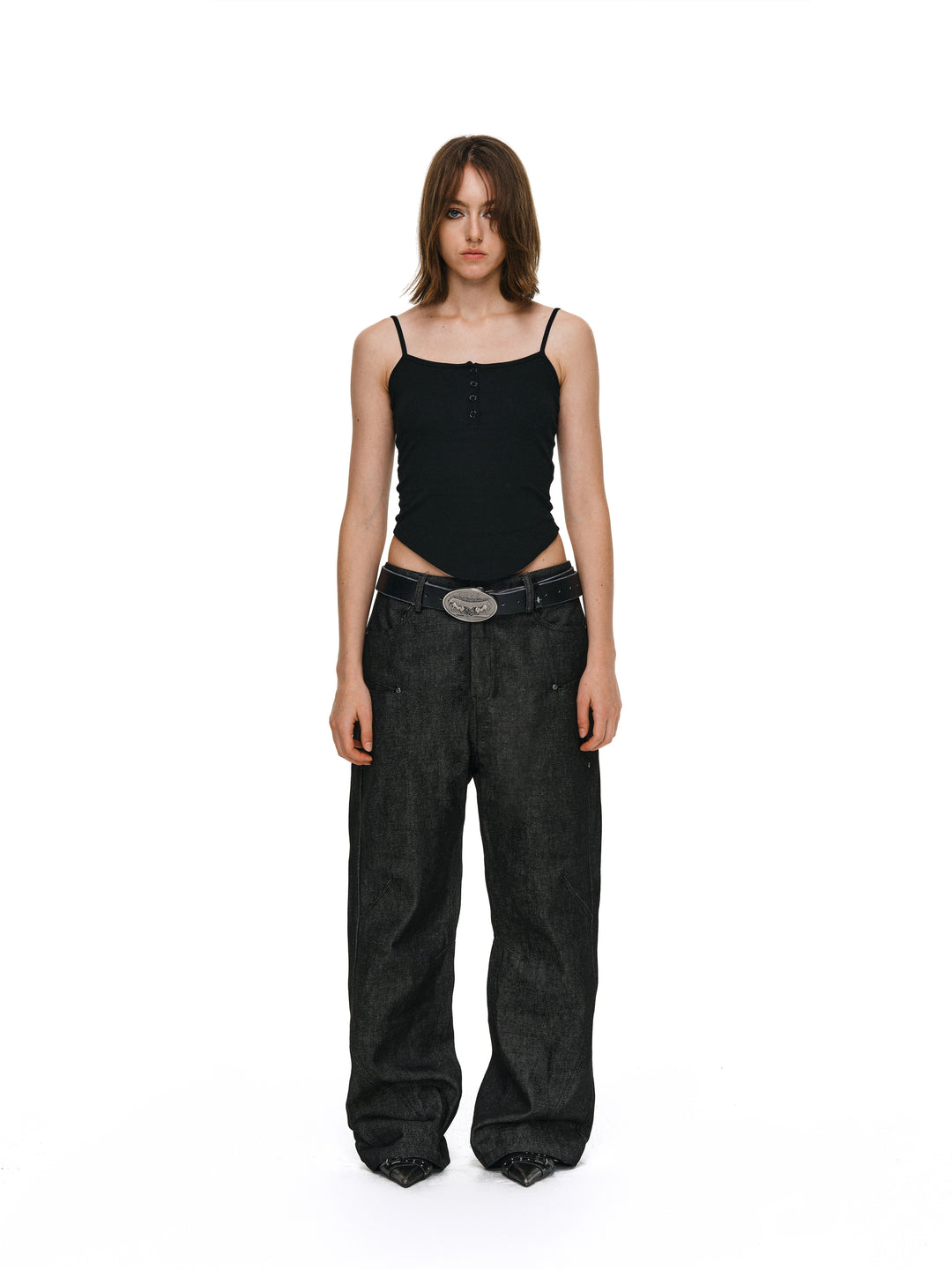 ANTIDOTE Studded Slash Pocket 3D Cut Jeans | Face 3 Face